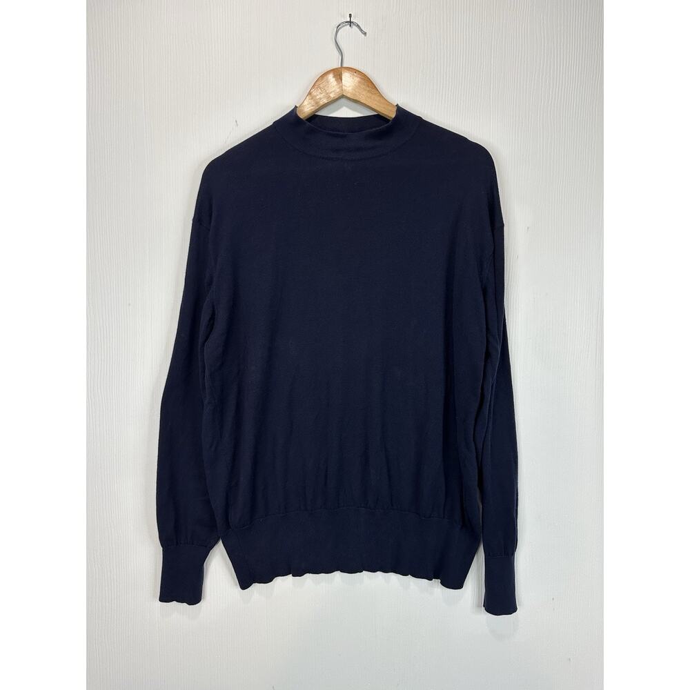 Vintage Comme Des Garçons Homme Plus Thin Knit Vintage Blue Mock Neck Sweater